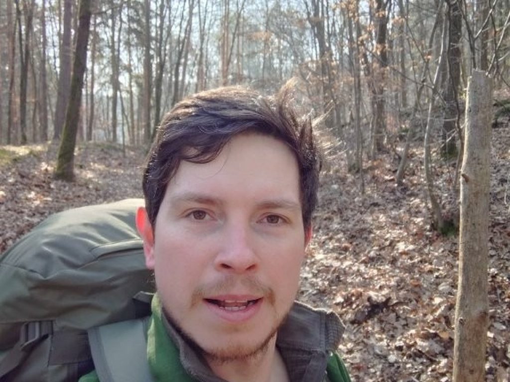 Moje fotka na cestě s klackem