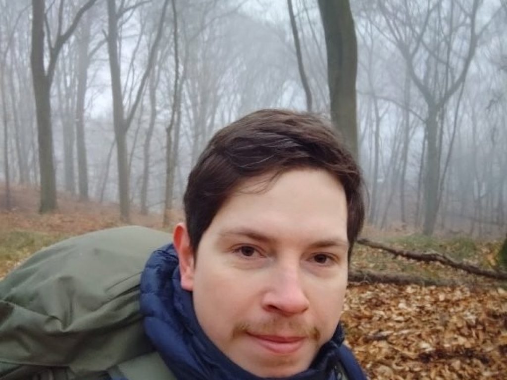 Selfie mě při bivakování podél Sázavy a Vltavy